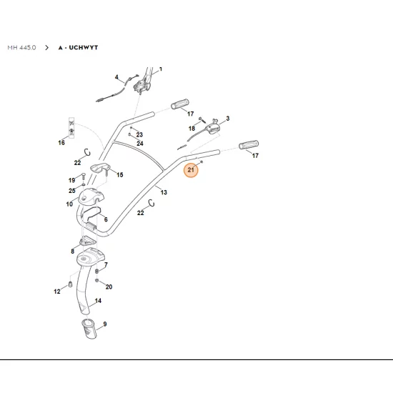 STIHL Glebogryzarka MH445.0  Nakrętka kołpakowa M6 9240 216 0900